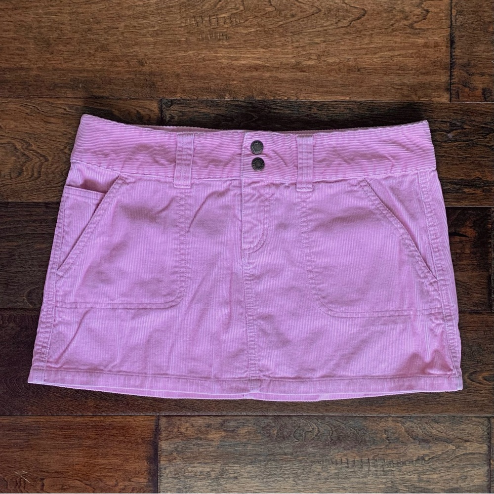 Aeropostale Pink Corduroy Mini Skirt